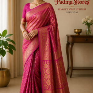 Pink Radiance – Benarasi Semi Tissue Silk Saree