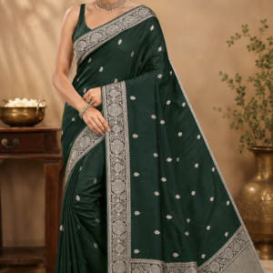 Emerald Banarasi Semi Mashru